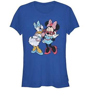 Disney's Minnie Mouse and Daisy Duck Juniors' Americana Fashion Graphic Tee
