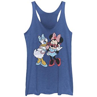 Disney's Minnie Mouse and Daisy Duck Juniors' Americana Fashion Graphic Racerback Tank