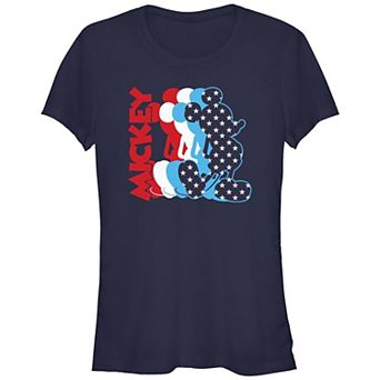 Disney's Mickey Mouse Juniors' Americana Silhouettes Graphic Tee