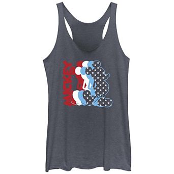 Disney's Mickey Mouse Juniors' Americana Silhouettes Graphic Racerback Tank
