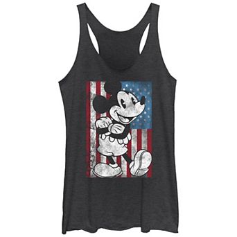 Disney's Mickey Mouse Juniors' USA Distressed Style Graphic Racerback Tank
