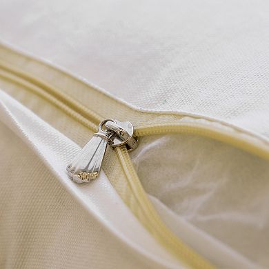 Handwoven Cotton Throw Pillow Cover with Ribbed Line Dots and Wave Border with Filler