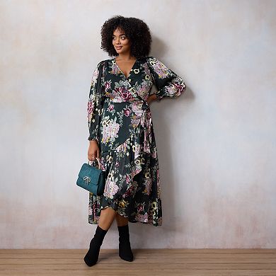 Plus Size LC Lauren Conrad Long Wrap Maxi Dress