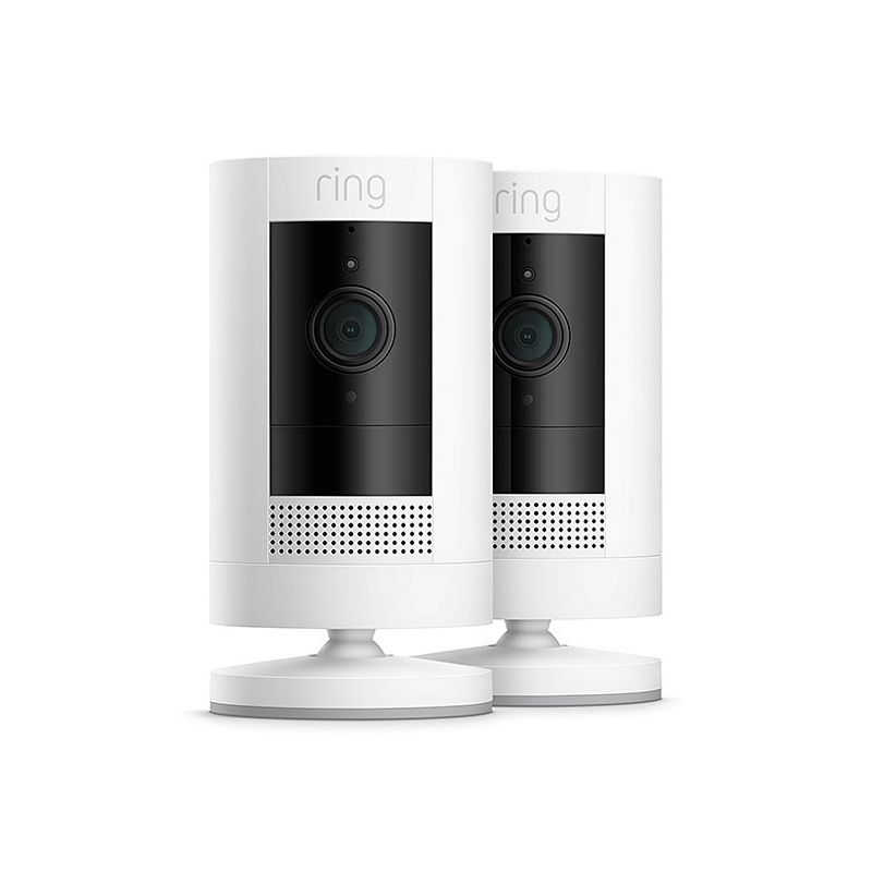 Ring Outdoor Cam (Stick Up Cam) Battery, 2-Pack, White