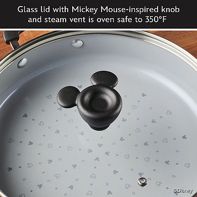 Disney's Mickey Mouse Disney Home Monochrome Ceramic Nonstick 4.5-qt. Saute Pan