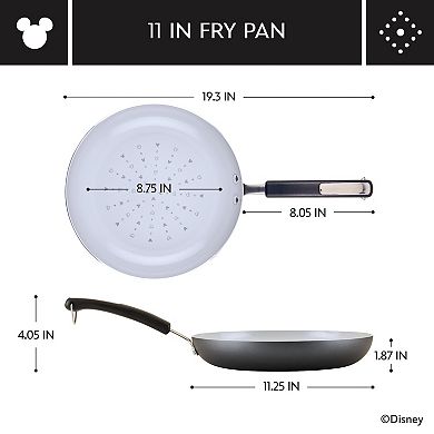 Farberware Disney 11-In. Monochrome Ceramic Nonstick Fry Pan
