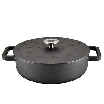 Farberware Disney 3-qt Monochrome Pre-Seasoned Cast Iron Shallow Casserole