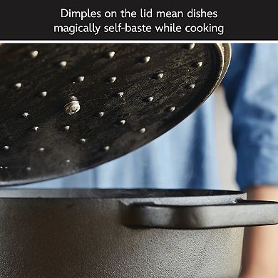 Farberware Disney 3-qt. Monochrome Pre-Seasoned Cast Iron Shallow Casserole