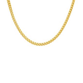 PRIMROSE Sterling Silver Diamond Cut Franco Chain Necklace