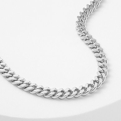 PRIMROSE Sterling Silver Diamond Cut Miami Cuban Chain Bracelet