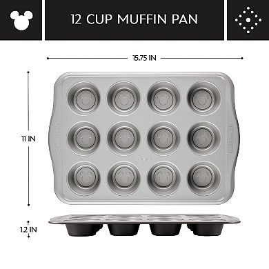 Farberware Disney Bake with Mickey Mouse Nonstick 12-Cup Muffin Pan
