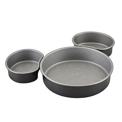 Farberware Disney Bake with Mickey Mouse 3-piece Nonstick Mickey Head Cake Pan Set