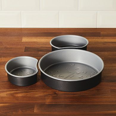 Farberware Disney Bake with Mickey Mouse 3-piece Nonstick Mickey Head Cake Pan Set