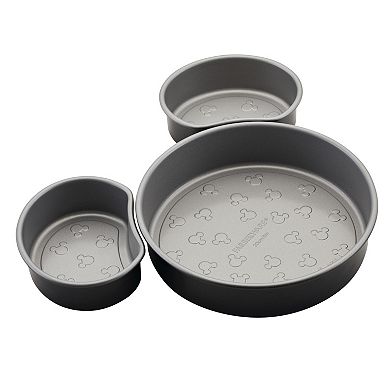 Farberware Disney Bake with Mickey Mouse 3-piece Nonstick Mickey Head Cake Pan Set