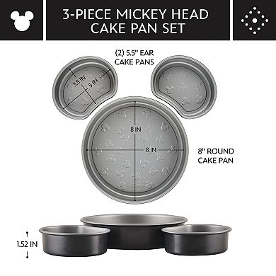 Farberware Disney Disney's Mickey Mouse 3-Piece Nonstick Mickey Head Cake Pan Set by Faberware