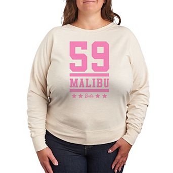 Plus Size 59 Malibu Barbie French Terry Graphic Long Sleeve Tee