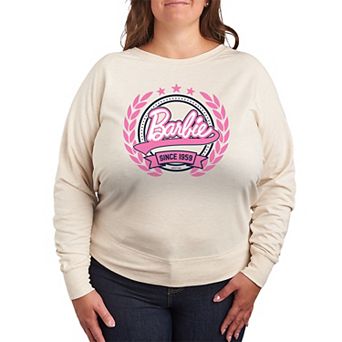 Plus Size Barbie Since 1959 French Terry Graphic Long Sleeve Tee