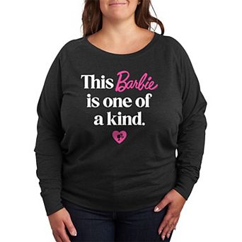 Plus Size Barbie One Of A Kind French Terry Graphic Long Sleeve Tee
