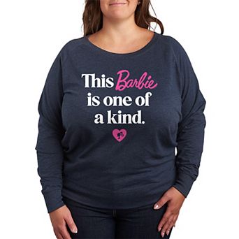 Plus Size Barbie One Of A Kind French Terry Graphic Long Sleeve Tee