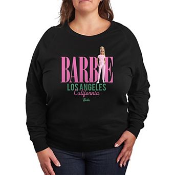 Plus Size Barbie Los Angeles French Terry Graphic Long Sleeve Tee