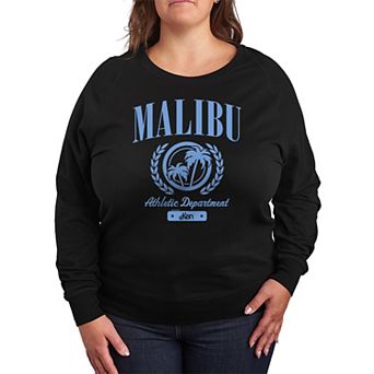 Plus Size Barbie Malibu Athletic French Terry Graphic Long Sleeve Tee