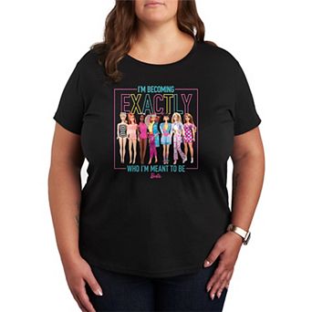 Plus Size Barbie Exactly Who I'm Meant To Be Short Sleeve Graphic Tee