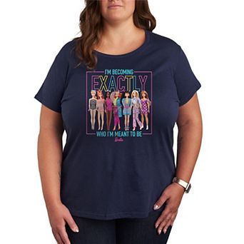 Plus Size Barbie Exactly Who I'm Meant To Be Short Sleeve Graphic Tee