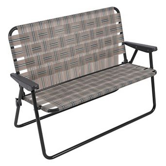 Rio Camp & Go Outdoor Double Wide Loveseat Web Folding Chair