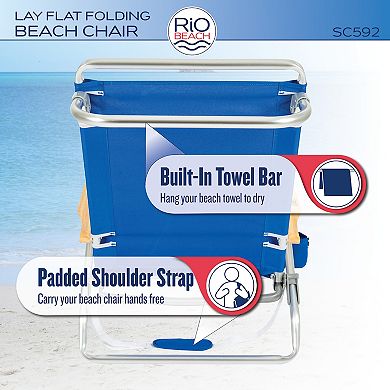 Rio Beach Classic 5-Position Lay-Flat Folding Chair