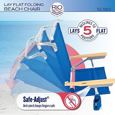 Rio Beach Classic 5-Position Lay-Flat Folding Chair