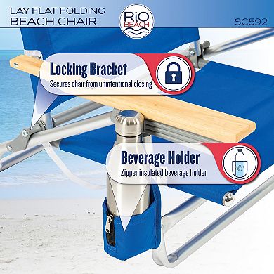 Rio Beach Classic 5-Position Lay-Flat Folding Chair