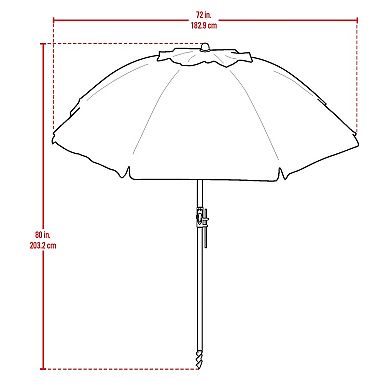 Rio Beach 6-ft. Beach Umbrella with Integrated Sand Anchor