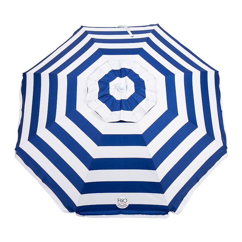UPC 080958413527 product image for Rio Beach 6-ft. Beach Umbrella with Integrated Sand Anchor, Blue Stripe | upcitemdb.com