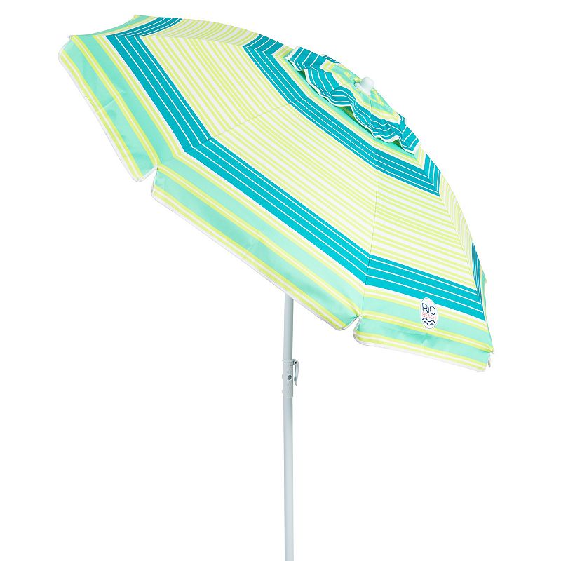 UPC 080958413534 product image for Rio Beach 6-ft. Beach Umbrella with Integrated Sand Anchor, Green | upcitemdb.com