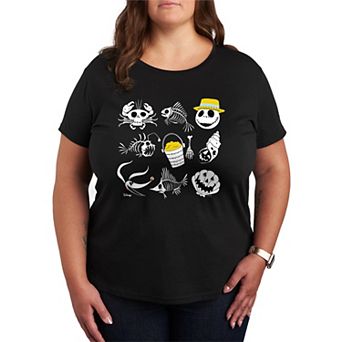 Disney's The Nightmare Before Christmas Plus Size Beach Essentials Grid Graphic Tee