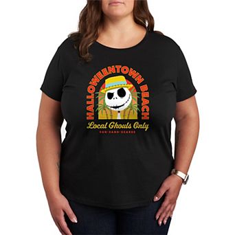 Disney's The Nightmare Before Christmas Jack Skellington Plus Size Halloweentown Beach Graphic Tee