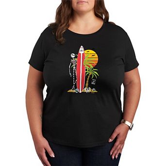 Disney's The Nightmare Before Christmas Jack Skellington Plus Size Surf Board Graphic Tee