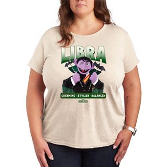 Plus Size Women's Sesame Street Count Von Count Short Sleeve Graphic Tee
