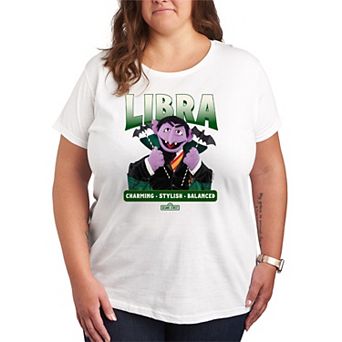Plus Size Women's Sesame Street Count Von Count Short Sleeve Graphic Tee
