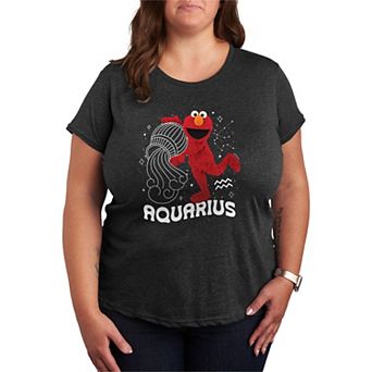 Plus Size Sesame Street Elmo Short Sleeve Graphic Tee