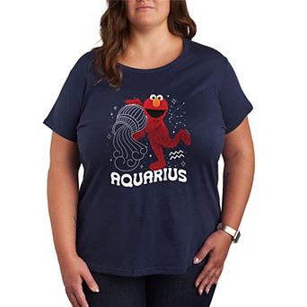 Plus Size Sesame Street Elmo Short Sleeve Graphic Tee