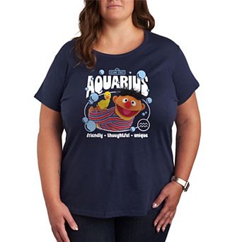 Plus Size Sesame Street Ernie Short Sleeve Graphic Tee