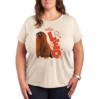 Plus Size Sesame Street Snuffleupagus Graphic Short Sleeve T-Shirt