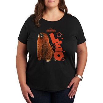 Plus Size Sesame Street Snuffleupagus Graphic Short Sleeve T-Shirt