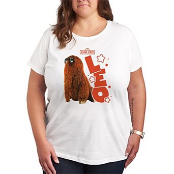 Plus Size Sesame Street Snuffleupagus Graphic Short Sleeve T-Shirt
