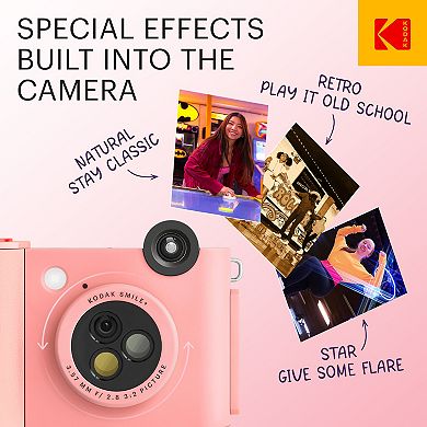 Kodak Smile+ Wireless 2x3 Digital Instant Print Camera With Effect Lenses & Zink Technology