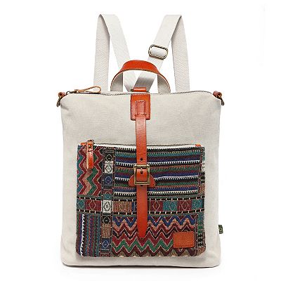 TSD BRAND Cooper Convertible Canvas Backpack Ivory Women\'s Bag Cooper Backpack – The Same Direction main image 2