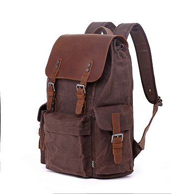 Tsd Brand Stone Creek Leather Backpack