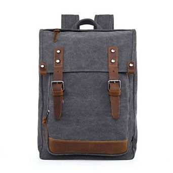 Tsd Brand Discovery Canvas Leather Backpack