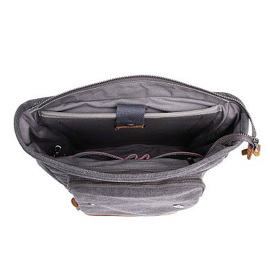 Tsd Brand Discovery Canvas Leather Backpack